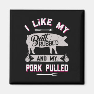 Lustige BBQ-Grill-Zitat-Schwein-Pulled Pork Magnet