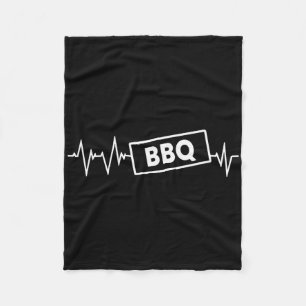Lustige Bbq Herzschlag Bekleidung Fleischliebhaber Fleecedecke