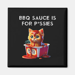 Lustige Bbq-Sauce-Katzen-Humor-Kätzchenliebhaber-G Magnet