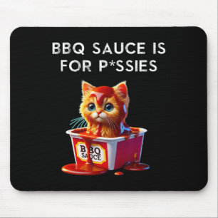 Lustige BBQ-Sauce-Katzen-Humor-Katzenliebhaber-Ges Mousepad