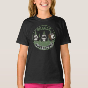 Lustige Beagle-Abenteuer-Trio Retro-Cartoon-Hund T-Shirt