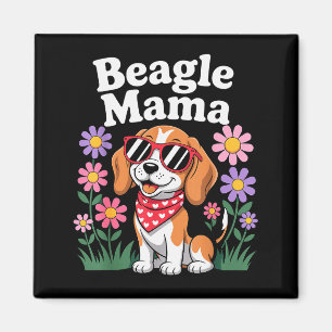Lustige Beagle-Kunst für Frauen Mädchen Mutter Bea Magnet