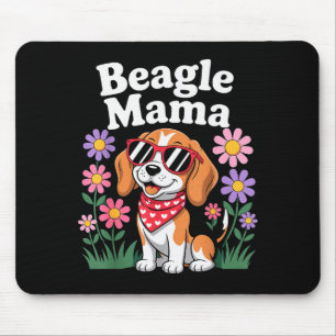 Lustige Beagle-Kunst für Frauen Mädchen Mutter Bea Mousepad