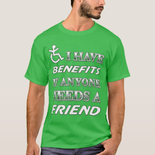 Lustige Behindertenrente Freund Humor Mädchen T-Shirt