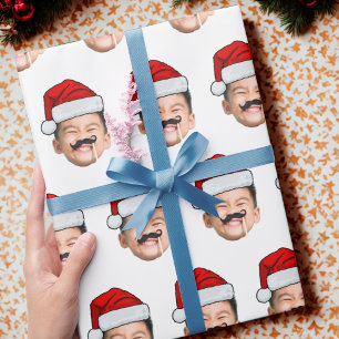 Lustige benutzerdefinierte Baby-Gesichts-Foto-Weih Geschenkpapier