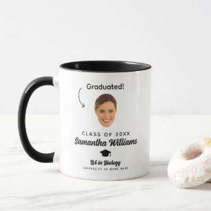 Lustige benutzerdefinierte Gesichtsfoto-Abschlussf Tasse