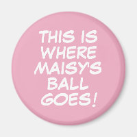 Lustige benutzerdefinierte Nachricht Rosa Golfball