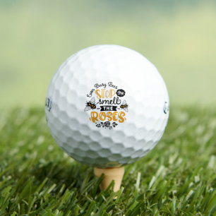 lustige beschäftigte Bienen Sportliebhaber Golfball