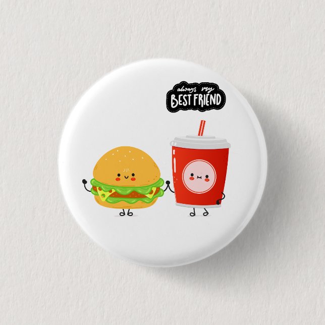 Lustige beste Freunde Button (Vorderseite)