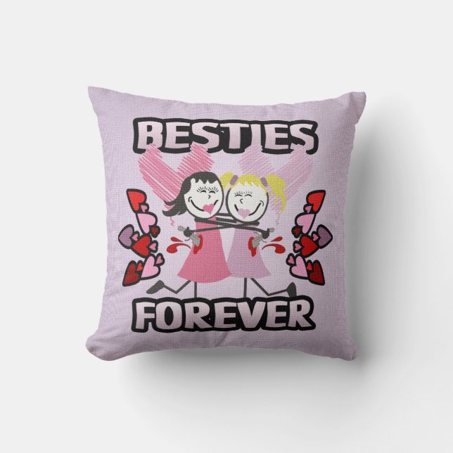 Lustige BESTE FREUNDIN beste Freunde für immer Kissen (Vorderseite)