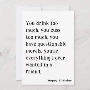 Lustige beste Freundin Happy Birthday Karte