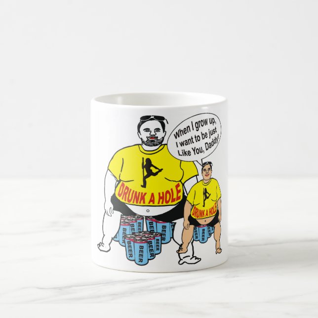 Lustige betrunkene Vater-u. Sohn-Tasse Kaffeetasse (Mittel)