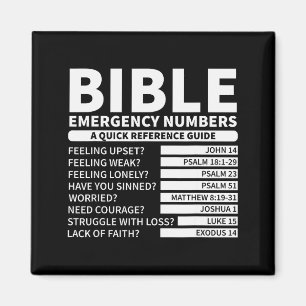 Lustige Bibel-Notrufnummern Christlich Magnet