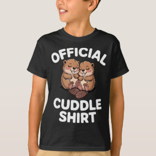 Lustige Biber Umarmen Kuscheln T-Shirt