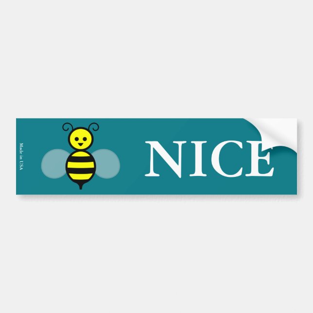 Lustige Bienen-Nizza Autoaufkleber (Vorne)