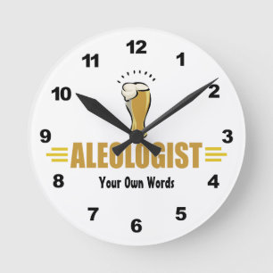 Lustige Bier ALEOLOGIST Benutzerdefinierte runde U Wanduhr