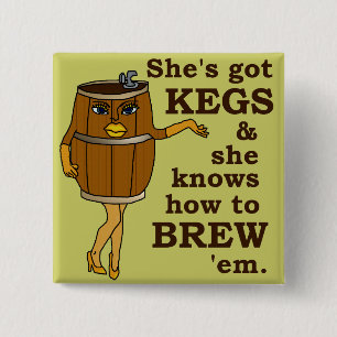 Lustige Bier-oder Wein-Brauer-Brauerei Button