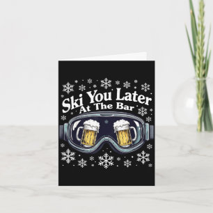 Lustige Bier Skifahren Skibrille bis später in der Karte