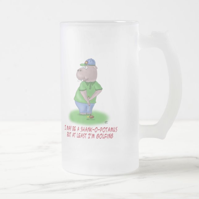 Lustige Bier-Tasse: Shankopotamus Mattglas Bierglas (Rechts)