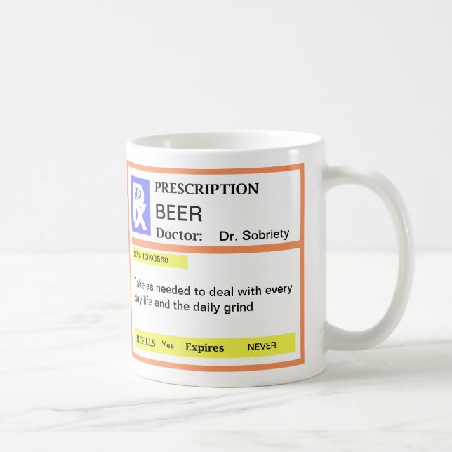 Lustige Bier-Verordnungs-Kaffee-Tassen Kaffeetasse (Rechts)