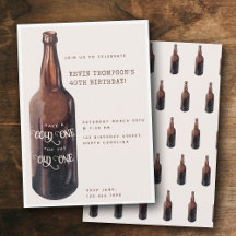 Lustige Bierflasche Kaltes altes Geburtstagsfeier