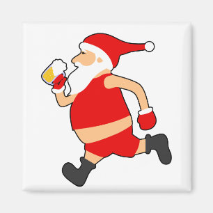 lustige Biersanta-Weihnachten Magnet