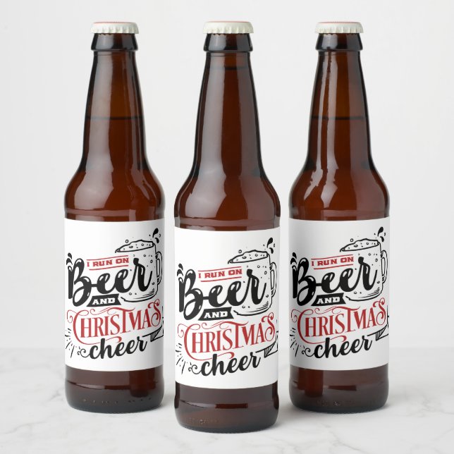lustige Bierweihnachtskunst Bierflaschenetikett (Flaschen)