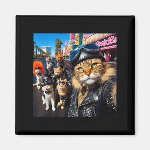 Lustige Biker-Katzen Gangster-Katzen Straßen-Motor Magnet