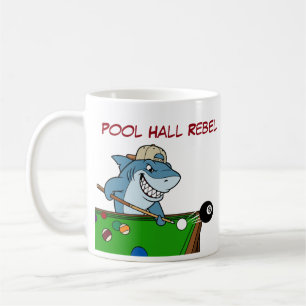 Lustige Billard-Hai-Poolhall-Rebell-Kaffeetassen Kaffeetasse
