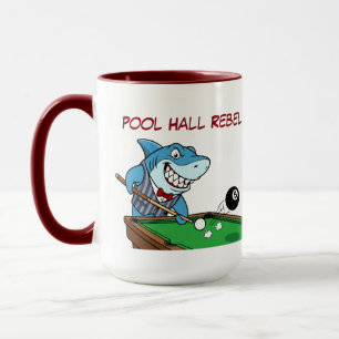 Lustige Billard-Hai-Rebell-Jumbo-Kaffeetassen Tasse