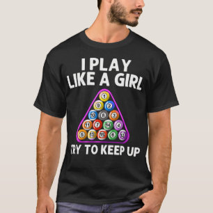 Lustige Billard-Kunst für Frauen Mädchen Mutter 8  T-Shirt