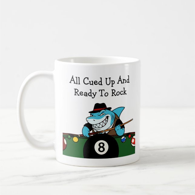 Lustige Billard-Poolhall-Rebell Kaffeetasse (Links)