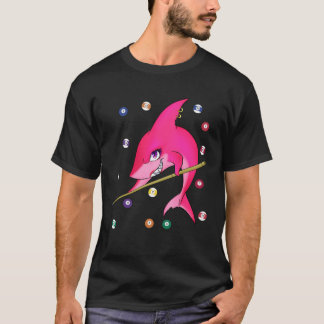 Lustige Billardpool-Haifischfrau T-Shirt