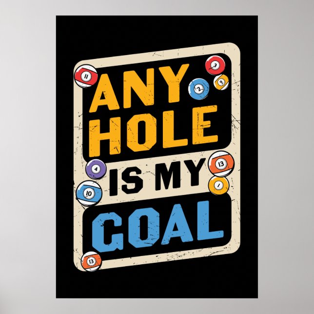 lustige Billardsportarten Poster (Vorne)