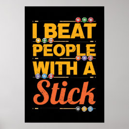 lustige Billardsportarten Poster