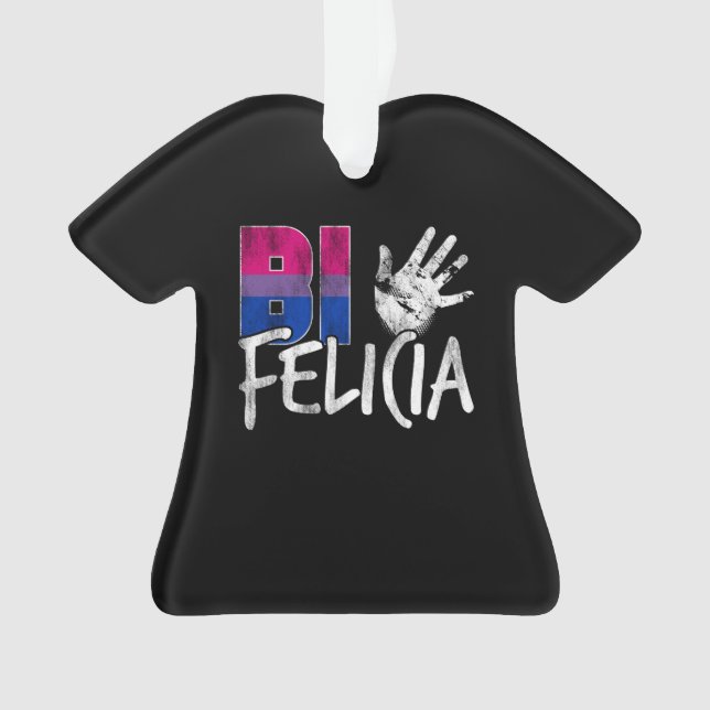 Lustige bisexuelle Stolz-Flagge Bi-Felicias Ornament (Vorderseite)