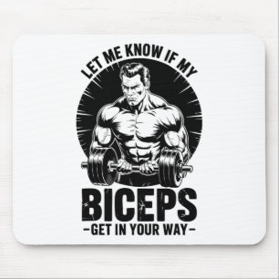 Lustige Bizeps Fitness Bodybuilding Gewichtheben Mousepad