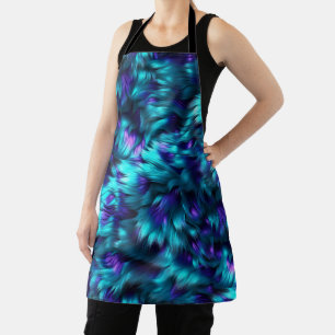 Lustige blaue und violette Kunststoff-Monsterfellt Schürze