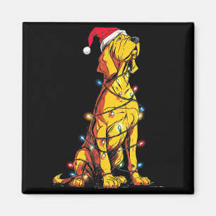 Lustige Bloodhound-Weihnachtsgrafiken Hundelichter Magnet