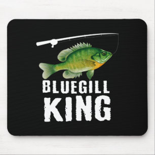 Lustige Bluegill-Angelgrafik Süßwasserfisch Mousepad
