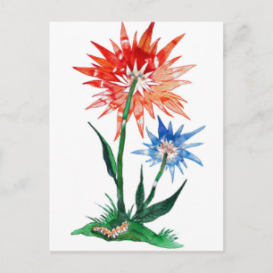 lustige blume.jpg postkarte
