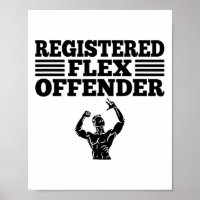Lustige Bodybuilding-Workout-Registrierte Flex-Off