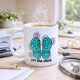 Lustige Boho-Krankenschwestern-Clogs Kaffeetasse
