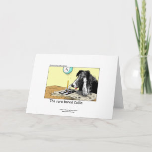 Lustige Border Collie-Grußkarte Karte