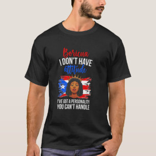 Lustige Boricua Latina puerto-ricanisches Mädchen T-Shirt