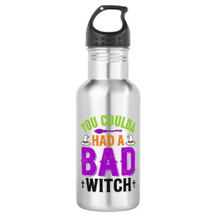 Lustige Böse Hexe Halloween Zitat Vektor Design_1 Edelstahlflasche
