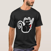 Lustige Böse Katze mit Messer – Dark Humor Design