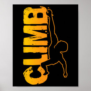 Lustige Boulder-Enthusiasten für Männer beim Klett Poster
