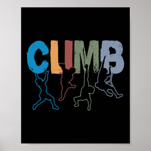 Lustige Bouldering-Enthusiasten für Männer Kletter Poster