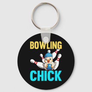 Lustige Bowling-Frauen Niedliche Bowling-Chick Spo Schlüsselanhänger